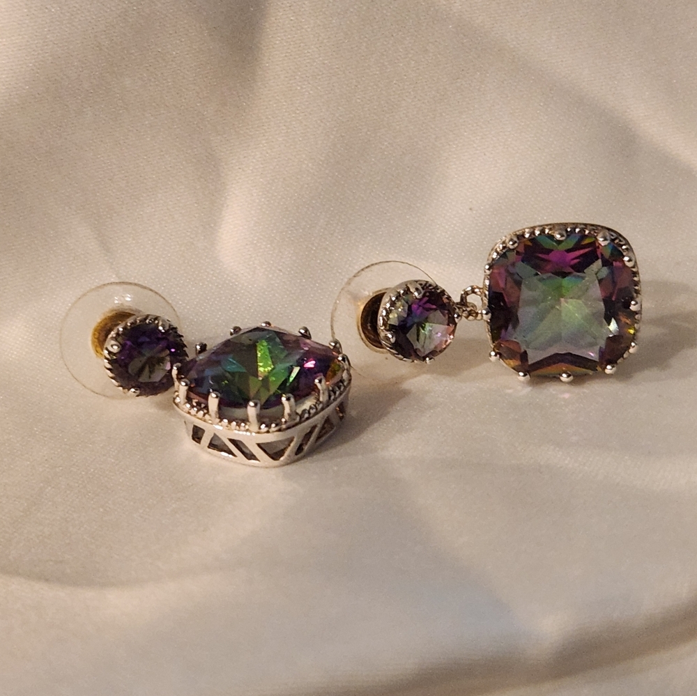 Sterling Silver Mystic Quartz Earrings